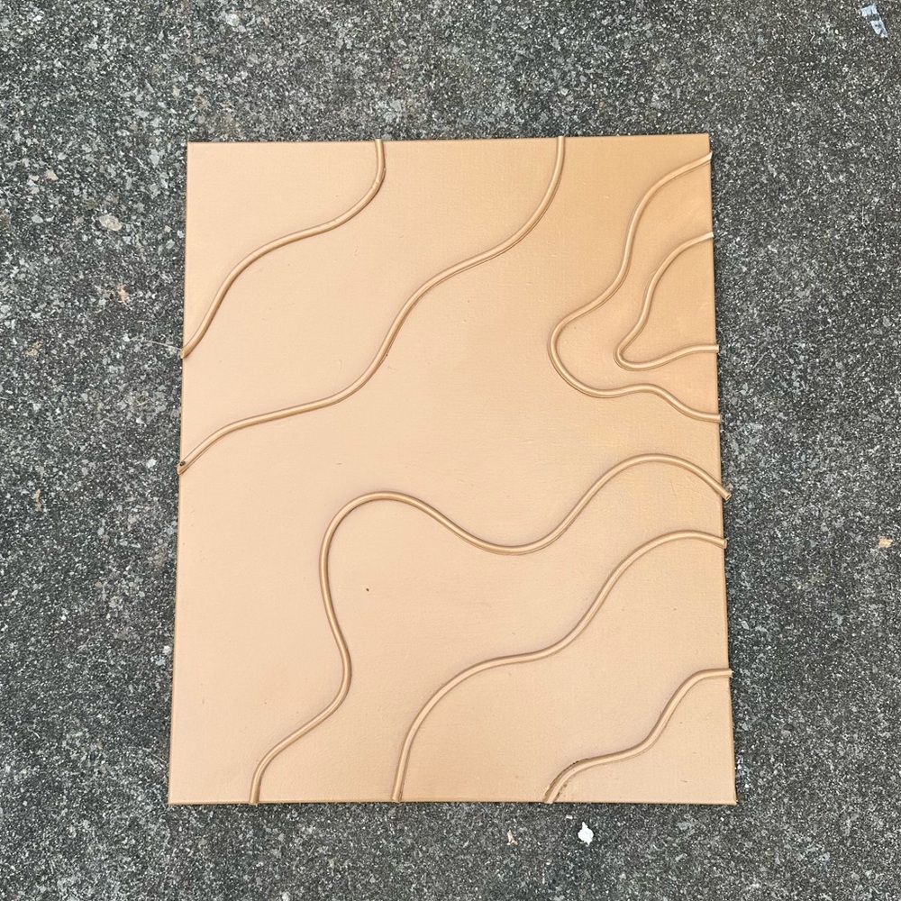 Wave tan wall decor
